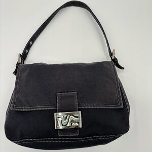 ❤️ RARE Fendi Mama Baguette Denim Vintage Bag A127M17E0